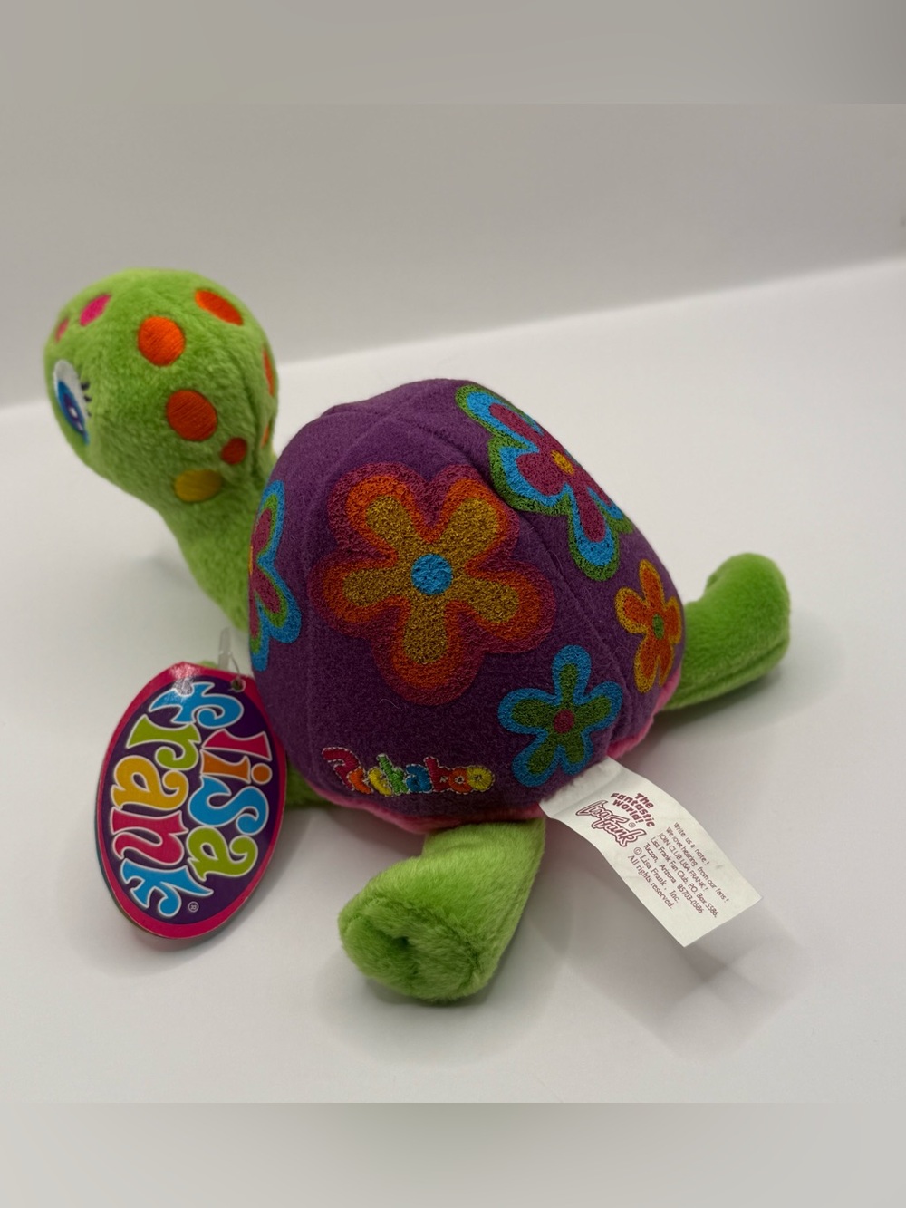 Vtg Lisa Frank Peekaboo Turtle Plush Stuffed Animal Y2K Rare NWT - Picture 3 of 7